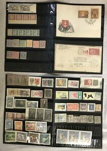 【１円スタート】外国切手 お手紙　アメリカ、ポーランド、フランス、イタリア、ドイツ、フィンランド、ノルウェーほか　まとめて