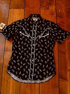 オレゴン・トレイル　オリジナル ウエスタンシャツ Western Shirts　Skelton Rock Black Made in Japan size S　日本製 半袖 　