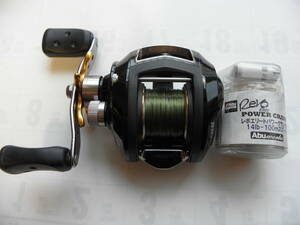 エリート パワークランク 左ハンドルと浅溝スプール REVO ELITE POWER CRANK L & Abu Works 14lb-100m スプール アブ SX STX LTX レボ