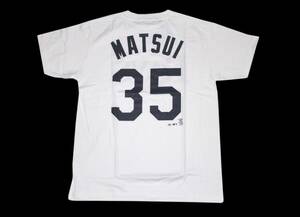 Majestic製★レイズ 松井秀喜35★半袖Tシャツ★白★Mサイズ