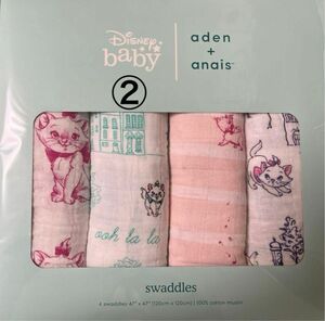 新品未使用　aden +anais スワドル　ディズニー　マリー　②