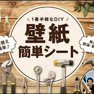 DIY研究所 壁紙かんたんシート 45cm×10m クリーム