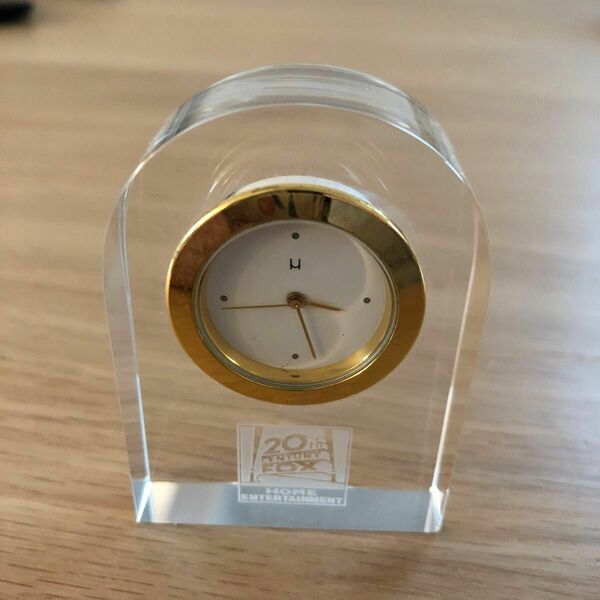 HOYAグラス 置時計 20世紀フォックス ノベルティ