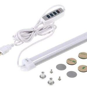 [ 送料無料 ]LED アルミバー ライト USB 給電 式 蛍光灯 52cm 調色調光機能付きの画像1