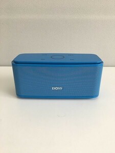 1円スタート DOSS Soundbox Bluetoothスピーカー ワイヤレス ポータブル スピーカー 12W高性能ドライバー Aux マイク内蔵 ブルー A06303