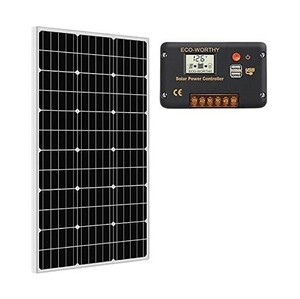 1 jpy start translation have ECO-WORTHY solar panel kit solar panel single crystal silicon heat-resisting property disaster for electric measures 100W 2 sheets D01706