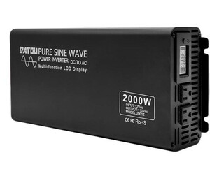 1 иен старт DATOUBOSS инвертер синусоидальная волна 2000w машина инвертер DC12V LCD жидкокристаллический дисплей 3. мощность гнездо черный D01860