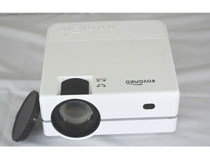 1円スタート ROVOMKO 小型プロジェクター ホームシアター コンパクト WiFi Bluetooth ミラーリング フルHD MKO26 ホワイト A06401