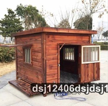 超人気 大中型犬用 犬小屋 犬舎 屋外ハウス ケージ 組立式 ペットハウス ドアと窓付きの犬用犬小屋 120*100*95cm 保温防寒 通気性_画像1