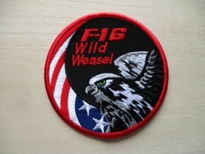 【送料無料】アメリカ空軍 F-16 Wild Weaselパッチ ワッペン/ワイルド・ウィーゼル14FS航空機patchエアフォースAIR FORCE戦闘機USAF M63