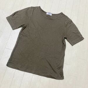 3909☆ J.PRESS ジェイプレス トップス 半袖Tシャツ 半袖カットソー レディース M ダークグリーン