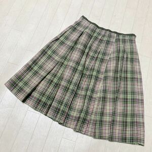 3910☆ MACKINTOSH PHILOSOPHY マッキントッシュフィロソフィー プリーツスカート レディース 36 グリーンチェック