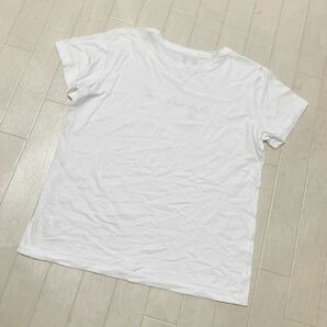 3919☆ Agnes b. アニエスベー トップス 半袖Tシャツ 半袖カットソー カジュアル レディース 2 ホワイト 文字 ロゴの画像2