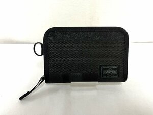 ▽PORTER ポーター ラウンドファスナー 財布 ブラック 中古▽0108787