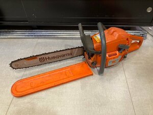 ◆【引取限定!!長野県諏訪市】Husqvarna ハスクバーナ エンジンチェーンソー 353 カバー付き 中古◆10548★