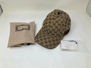 ◆GUCCI グッチ ベースボールキャップ 200035 L 59cm 保管袋付き キャップ 帽子 中古◆8606