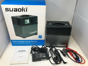 ◆SUAOKI ポータブル電源 PS5B USB 家庭用蓄電池 ソーラーパネル 車中泊 120000mAh/400Wh/正弦波 箱付き 中古◆12276★