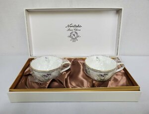 ▽Noritake ノリタケ 碗皿ペアーセット 花柄 未使用保管品▽007761