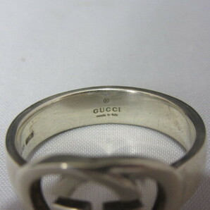 ◆【中古品】グッチ GUCCI 指輪 ブリットリング BRITT シルバー 190483 20号 ◆1339の画像9