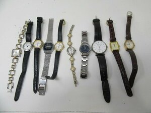 * Junk wristwatch 10 point summarize set summarize flat battery present condition goods *10845*