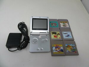 ◆ジャンク　Nintendo　任天堂　ゲームボーイアドバンス　SP　シルバー　AGS-001　現状品◆12105