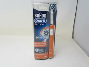 ◆未使用　BRAUN　ブラウン　電動歯ブラシ　オレンジ　PRO450　オーラルB◆12085★