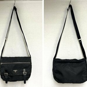 ▽PRADA プラダ ナイロン ショルダーバッグ メッセンジャーバッグ カビ臭あり 中古▽010973の画像2