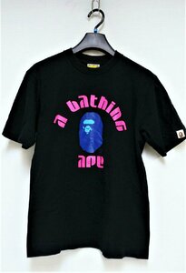 ▽A BATHING APE エイプ Sサイズ Tシャツ BLACK メンズ 中古▽005830