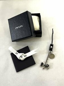 ▽PRADA プラダ ストラップ 犬 ドッグ チャーム 中古▽010966