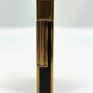 963● 美品 S.T.Dupont デュポン ライター ギャツビー ゴールド×木目調 喫煙具 快音の画像3