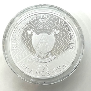 904● 希少 限定999枚 2023 カメルーン 四つ葉のクローバー 銀貨 プルーフ Proof 500フラン コイン 純銀 の画像2