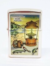 ♪hawi1585-2 132 未使用 ZIPPO ジッポライター commune with nature ランタン アウトドア オイルライター 喫煙具_画像2