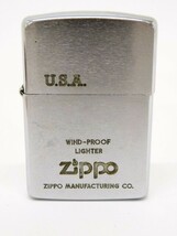 ♪hawi1585-2 136 ZIPPO ジッポライター U.S.A WIND-PROOF LIGHTER オイルライター 喫煙具 ケース付 火花ok_画像2