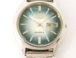 ♪ha1489-2 168 CITIZEN シチズン ADOREX アドレックス 4-385039 自動巻 デイデイト 腕周り約18cm 腕時計 メンズウォッチ 稼働