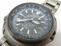 ♪hawi1592-1 927 CITIZEN シチズン Eco-Drive エコドライブ H117-T012060 電波ソーラー デイト メンズ 腕時計 稼働_画像3