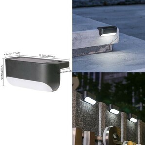 [新品/白8B] 屋外用 ライト LED 白光 8個セット ガーデンライト ウォールライト ステップライト ガイドライト ガーデン 庭 階段 防水照明の画像4