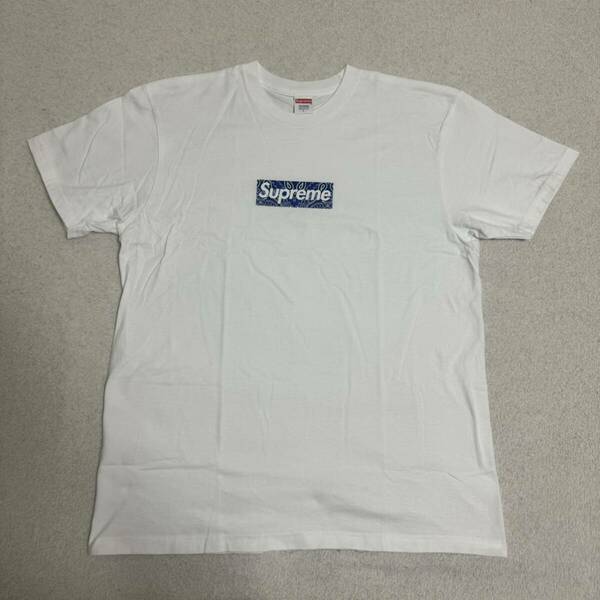 正規品 supreme Tシャツ bandana ホワイト L