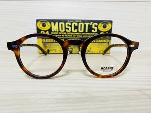 MOSCOT モスコット★ミルゼン★メガネフレーム★MILTZEN★ノーズパッド付き 定番 人気 伊達眼鏡 ウェリントン ボストン 鼈甲柄 未使用 美品