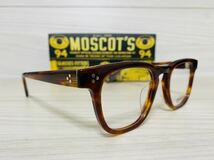 MOSCOT モスコット★メガネフレーム★DUDEL★伊達眼鏡 ウェリントン ブロンド 鼈甲柄 セルフレーム 未使用 美品_画像3