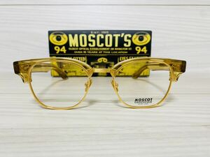 ★MOSCOT★モスコット★メガネフレーム★TINIF★伊達眼鏡 シナモン ゴールド ウェリントン 人気モデル 未使用 美品