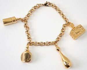 Золотой браслет Dior Christian Dior с очарованием парфюма