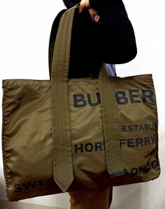  regular price 13 ten thousand jpy ^ beautiful goods Burberry hose Ferrie HORSE FERRY 8014549 high capacity briefcase tote bag shoulder bag khaki men's 