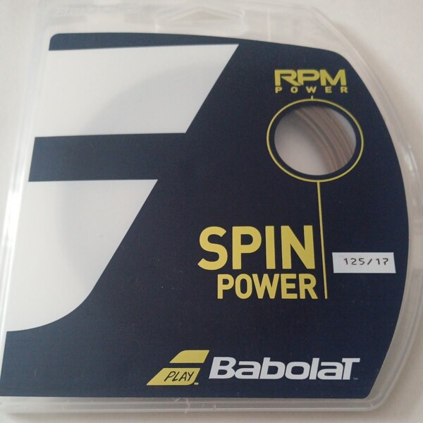 送料無料 硬式テニスガット バボラ Babolat RPM SPIN POWER 125/17