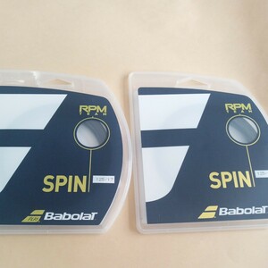 送料無料　硬式テニスガット　バボラ Babolat RPM TEAM SPIN 125/17 　2個　　