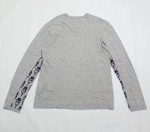 ★コムデギャルソンオムプリュス 長袖Tシャツ メンズS/グレー/コットン100%/袖下ドクロプリント/クルーネック/ロンT&1670900036_画像2