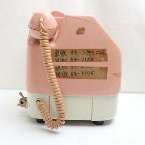 ★NTT/日本電信電話 特殊簡易公衆電話 675S-A2/1987年製/ダイヤル式/ピンク電話/昭和レトロ/ジャンク扱い&1932000183の画像4