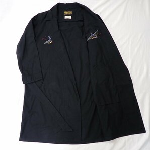 ★美品 RUDE GALLERY/ルードギャラリー ブラックレーベル スワロー ガウンコート 19SS/メンズS相当/ブラック/コットン/ベルト付&1960600007の画像3