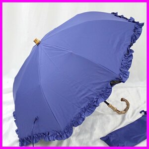 * unused SUN BARRIER 100/ samba rear 100 folding parasol / blue / frill / wood steering wheel / shade / storage sack attaching &1319900098