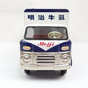 ■当時物 マルサン 明治牛乳ミルクカー ブリキ玩具/外箱付き/完動品/トラック/おもちゃ/昭和レトロ/ヴィンテージ&1908400038の画像2