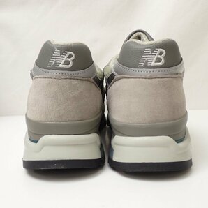 ★未使用 NewBalance/ニューバランス Made in USA 998 GR スニーカー メンズ26cm/グレー/外箱付き/ABZORB/ランニングシューズ&1980500008の画像3